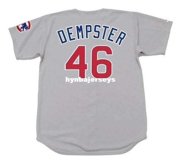 

custom ryan dempster chicago stitched 2008 majestic vintage away baseball jersey retro mens jerseys shirt, Black