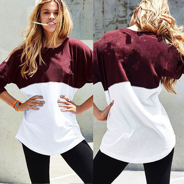 

women p letter print t shirt spring hoodies long sleeve o-neck t-shirt casual pullover fashion patchwork sweatshirt shirts girls clothes, Black