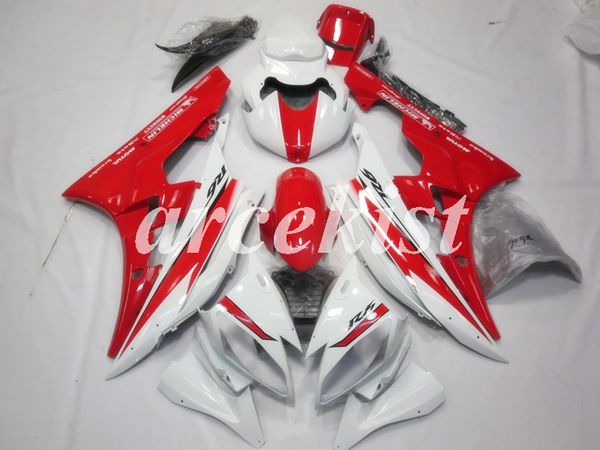 

new abs injection mold motorcycle fairings kits fit for yamaha yzf-r6 2006 2007 06 07 r6 custom red white light