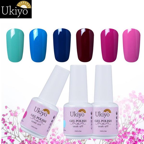 

ukiyo 15ml nail polish gorgeous color nail gel polish vernis semi permanent coat base coat gel nail varnishes