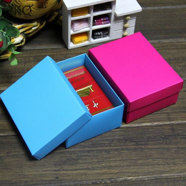 

20pcs blue paper jewelry box kraft gift candy boxes wedding party favor box present packaging 10.5*8*4.5cm
