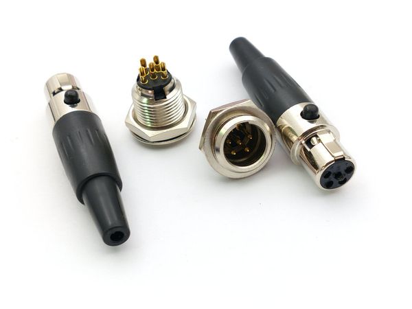 Um conjunto de alta qualidade conector mini XLR soquete 5Pin M / F plug cabo inline plug