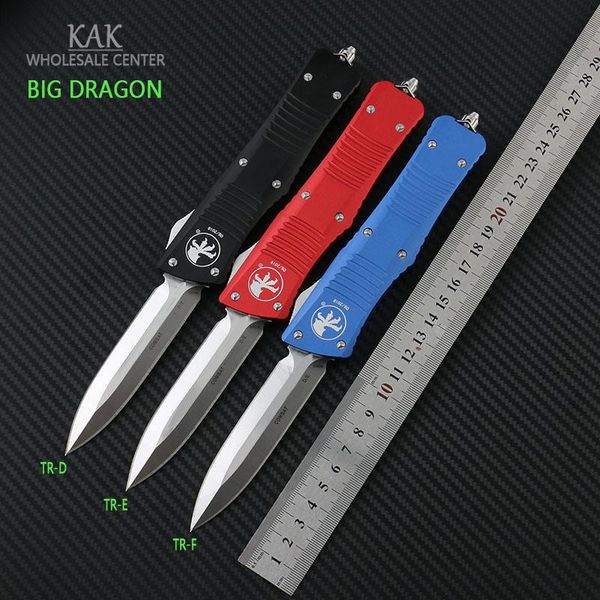 

microtech auto knife big dragon automatic Folding knife tactical survival Self-defense pocket knife d2 blade T6061 T6061 aviation aluminum