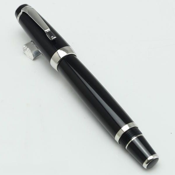 

black resin ballpoint pen classic ballpoint pen mb, luxury pen with mb white star inlaid serial number