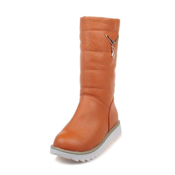 

new women winter warm snow boots flat platform knee high boots female long high boots flats shoes woman, Black