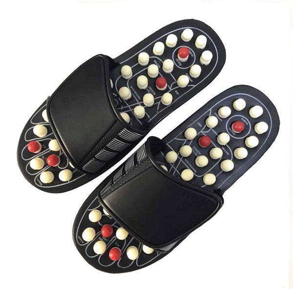 

acupuncture healthy relaxation men's and women's pair of slippers sandals reflex pressure rotary foot massage shoes