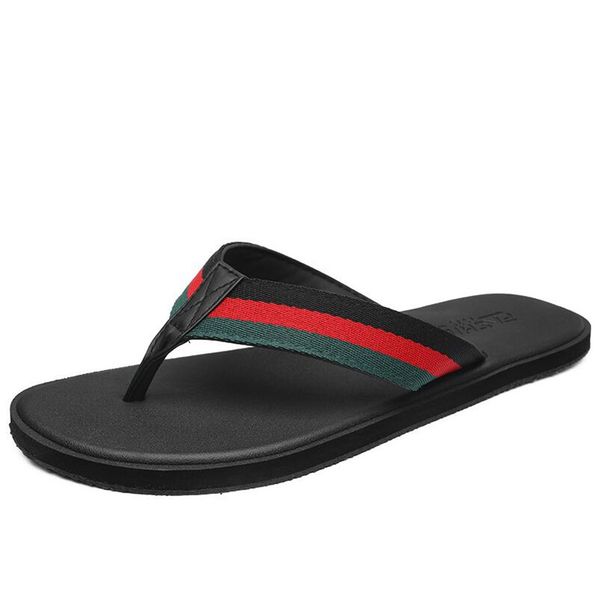 

2019 flip-flops men's tide non-slip slippers men's summer fashion wear personality beach shoes soft bottom wear sandals, Black