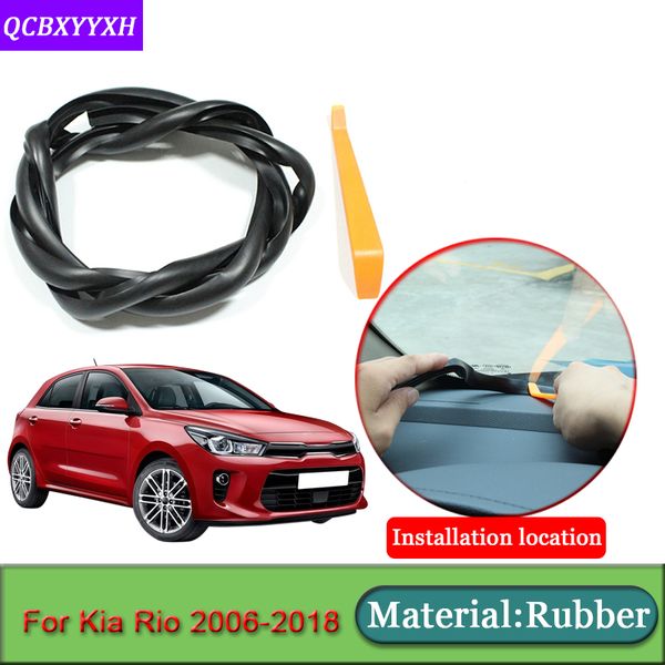 

автомобиль-укладка для kia rio 2006-2018 rubber anti-noise звукоизолированного пыле приборной панель автомобиля лобового стекла уплотнительн