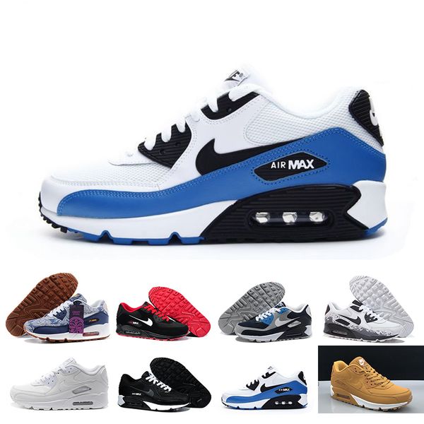 

air cushion 90 casual running shoes black white red 90 men women sneakers classic air90 trainer outdoor sports shoe hy8pt