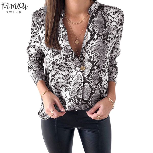 

women snake skin print silk blouse women shirts long sleeve female tunic vintage fall casual satin applique blouses, White