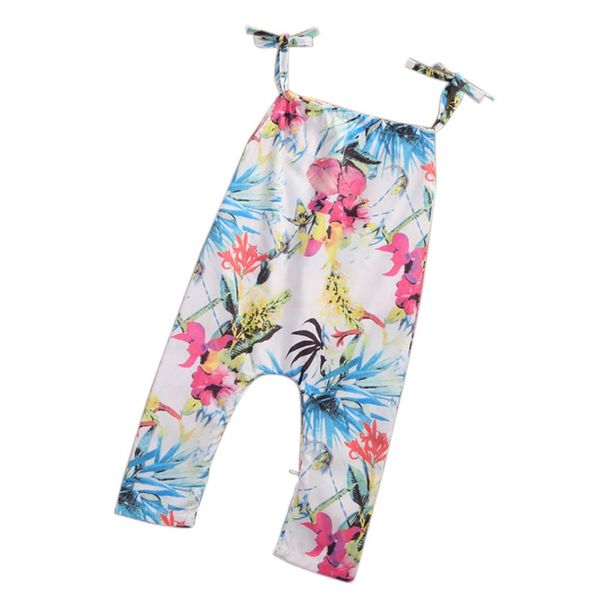 

0-24m baby girls clothing floral jumpsuit romper sleeveless flower cute sunsuit clothes, Blue