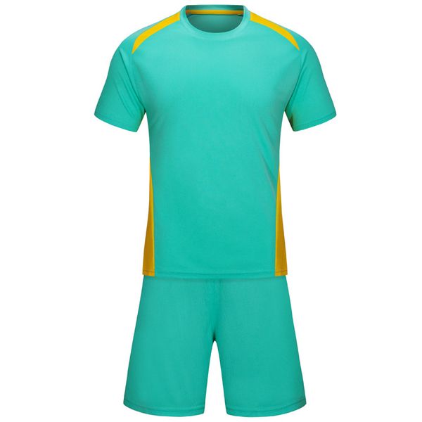 

men blank double-sided football team uniforms kits sports clothes tracksuits personality customized football sets with shorts c03-01, Blue;black