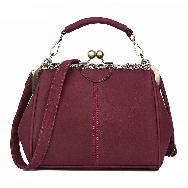

vintage shoulder bags women matte pu leather clip women messenger bag small brand designer female handbag ladies sac