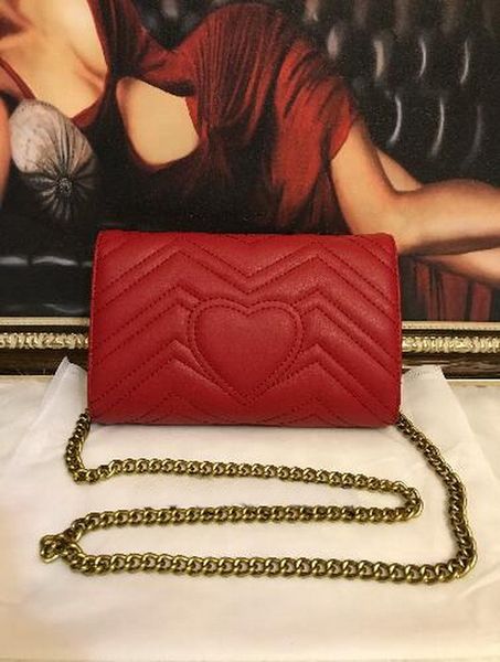 

Woman Shoulder bag Pu leather handbag women Fashion Gold chain Lady Cross body Pure color Female Purse Top Quality, Red