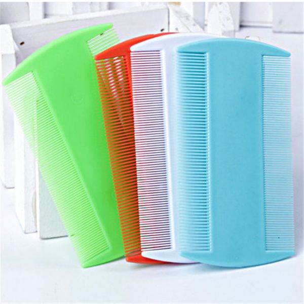 

200pcs plastic double sided nit fine tooth head lice hair combs for kids pet cat dog flea dog bath cat hair cleaning supplies, Silver