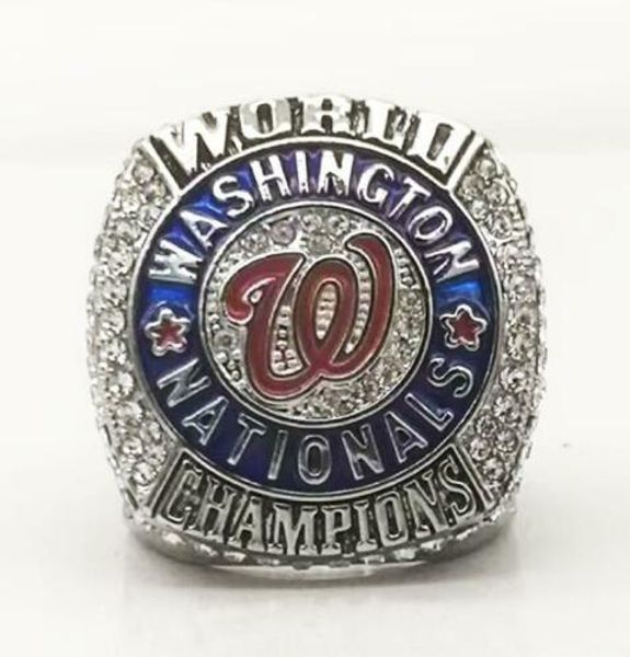 

вашингтон 2020 чемпионат baseball чемпионов граждане world series team кольцо с деревянным сувениром box вентилятор мужчины подарки оптовой, Silver