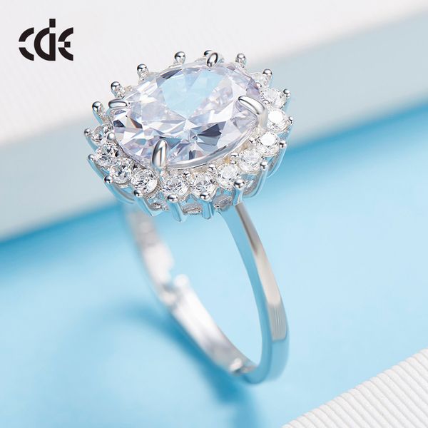 

wedding party silver s925 beaded pearl gift woman lady diamond jewelry ring for bride acting initiation graduation cde-689, Golden;silver