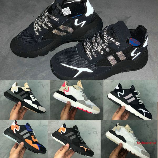 

2019 new 3m nite static sneakers men reflective jogger women running shoes core black carbon original black grey size 36-45