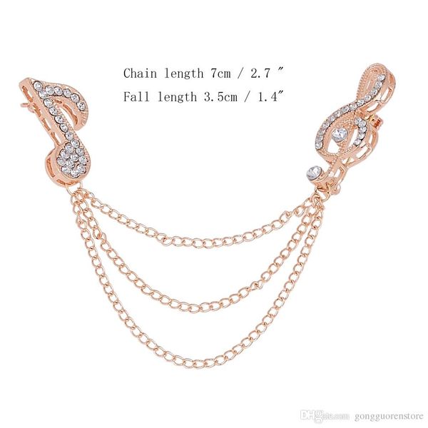 2019 Music Note Large Brooches For Women Austrian Crystal Scarf