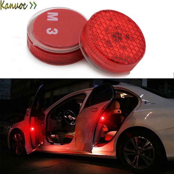 

2pcs universal car door warning red light magnetic induction led flashing lamp safety reflector anti-collision strobe bulb