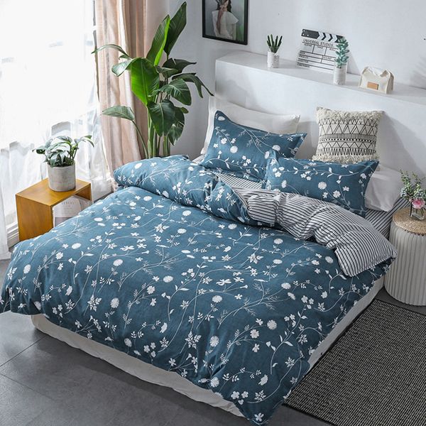 

polka-dot minimalist style home textile four-piece comfort cotton quilt cover full size pillowcase 220 x 240 cm