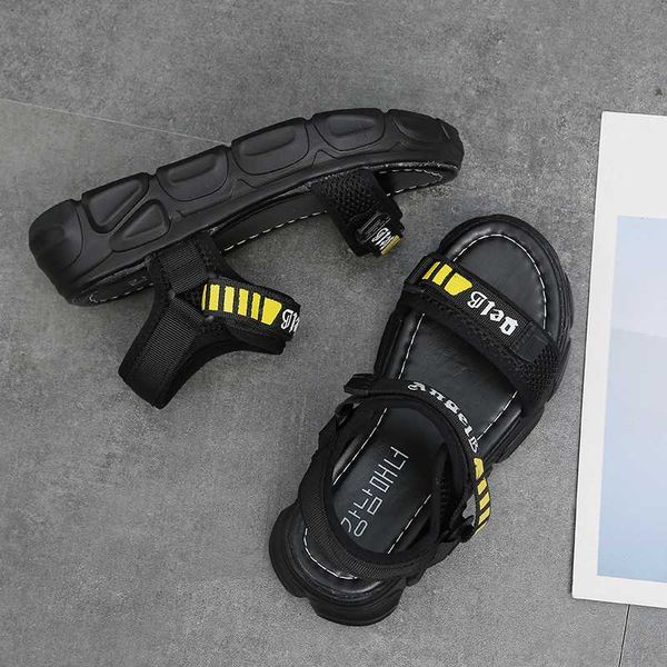 

summer fashion women sandals comfortable open toe beach shoes outdoor thick bottom sandals waterproof trend women casual, Black