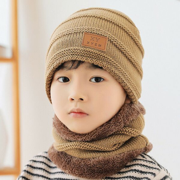 

Famliy Matching Hats Parent-child Cap Knit Baggy Beanie Daddy and Me Winter Hat Ski Slouchy Chic Knitted Cap + Scarf