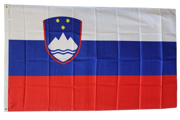 3x5 benutzerdefinierte Slowenien Flagge 150x90cm nationale hängende Werbung Indoor Outdoor Flaggen und Banner, für Festival, Party, kostenloser Versand