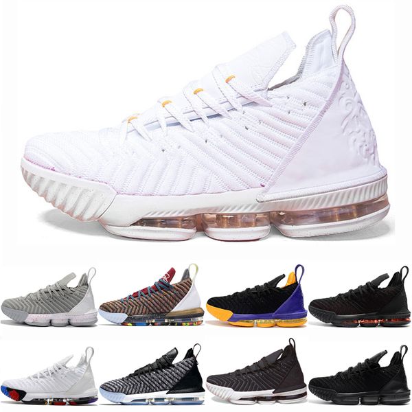 

men 16 rainbow 1 thru 5 basketball shoes mens lakers oreo fresh bred triple black athletic trainer shoes 16s sports sneakers chaussures