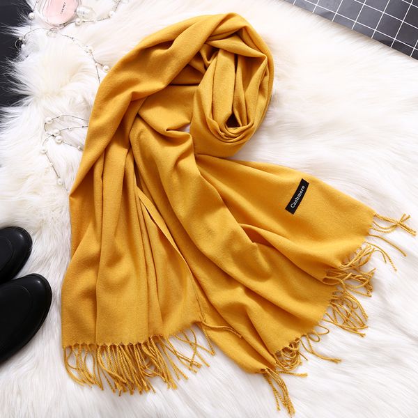 

fashion 2019 new winter scarves for women shawls comfortable warm scarves ladies solid color blanket cashmere scarf