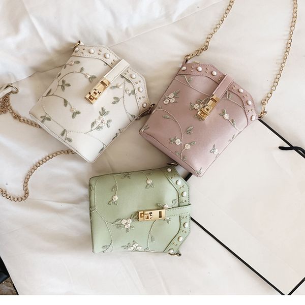 

women handbags summer beach lace embroid bucket bag lady big capacity pu leather messenger bags travel casual totes