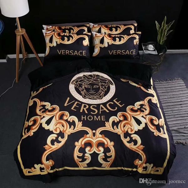 Black Bed Cover Sets Goddess Pattern Bedding Sets Duvet Cover Set