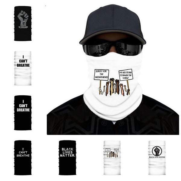 

i can't breath sunscreen headgear scarf summer outdoor riding magic mask black lives matter anti dust masks designer masks t9i00418