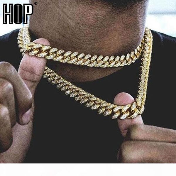

хип-хоп майами снаряженная кубинский цепи ожерелье 15mm золота iced out асфальтовая стразы cz bling рэпер ожерелья мужские ювелирные изделия, Silver