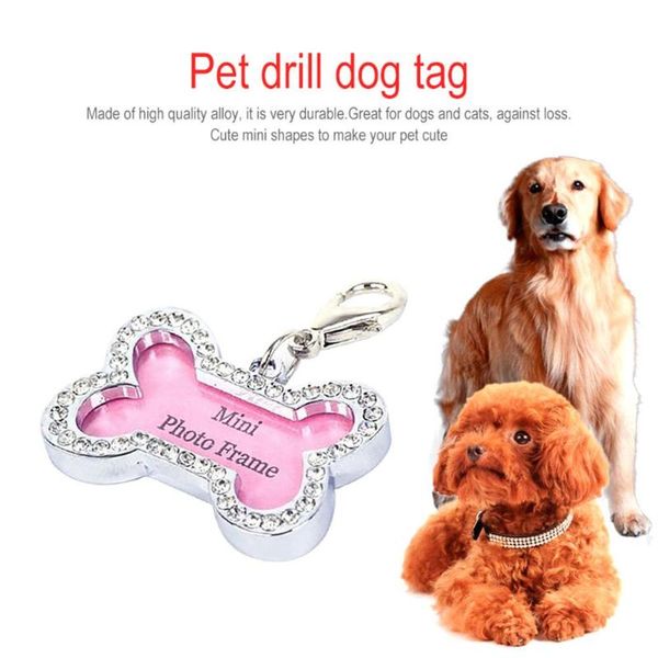 

personalized pets id name tag address pendants bone heart star shape diy dog puppy cat anti-lost card pet accessories supplies
