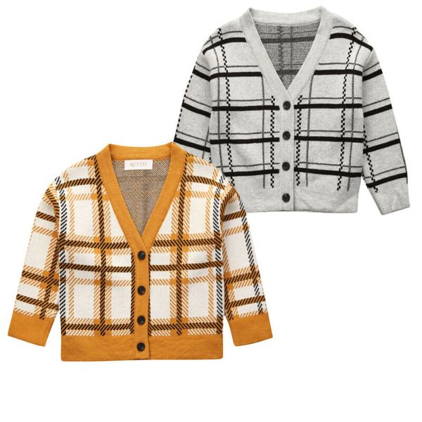 

toddler kids baby boy girl knitted sweater cardigan long sleeve outwear autumn casual children clothing sweaters, White