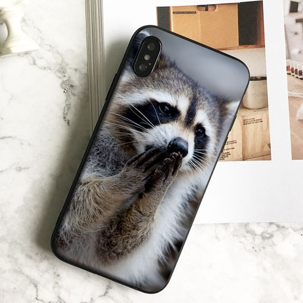 

coque luxury pray енот чехол для телефона iphone 11 pro xs max xr 8 7 6s plus 5 se case мягкий черный силиконовый чехол tpu