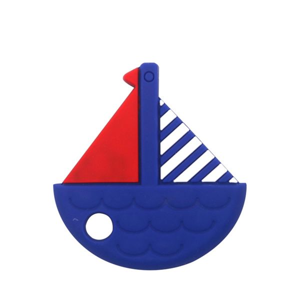 

1pc silicone navy ship baby teethers rodent beads diy chew necklace pacifier chain pendant food grade silicone bpa free