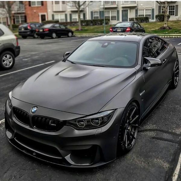 

anthracite gray matte metallic vinyl whole car wrap with air bubble vehicle wrap covering film with low tack glue 3m quality 2130