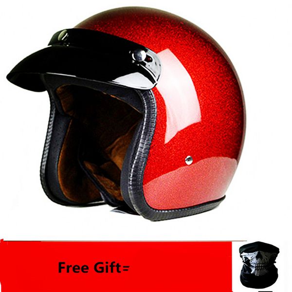 

new arrival helmets open face 3/4 helmet personalized mens womens vintage retro motorcycle cascos de motociclistas helmets gold