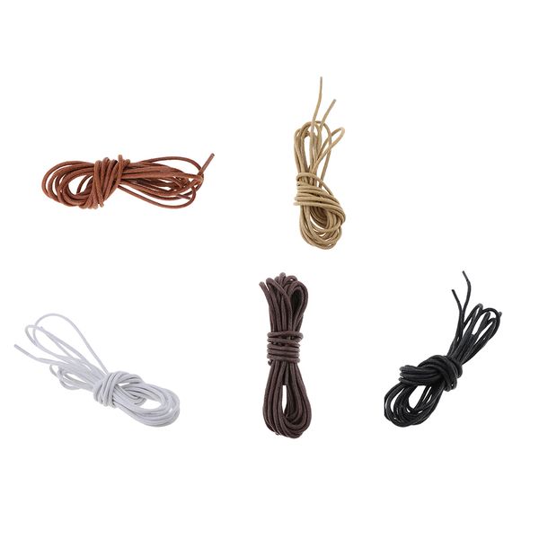 

waxed cotton shoelace - leather shoe laces waxed cord shoestring for both men and women, fashonable and durable, Black