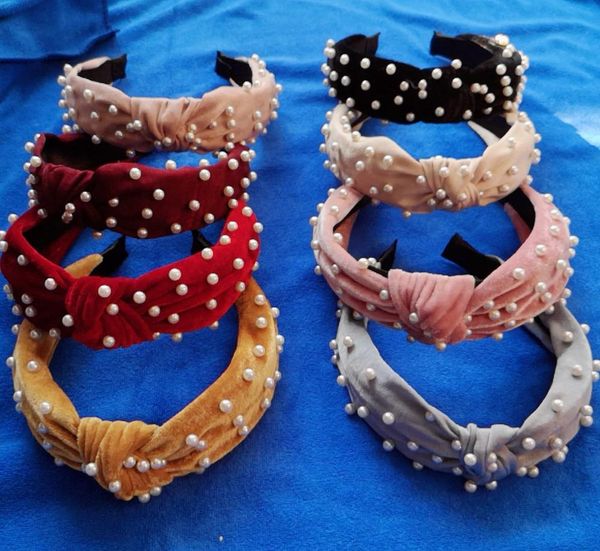 

3cm width fashion women velvet bow knot hairband hair head accessories simple plastic hairband headbands for girls