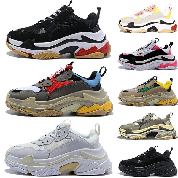

2020 running shoes triple s men women designer shoe black white red grey fashion luxury sneaker dad shoes quality