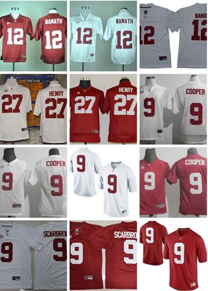 2019 2019 Ncaa Alabama Crimson Tide Football Jerseys 12 Joe Namath 9 Amari Cooper 27 Derrick Henry Red White Jersey From Yiwanwuji 2852