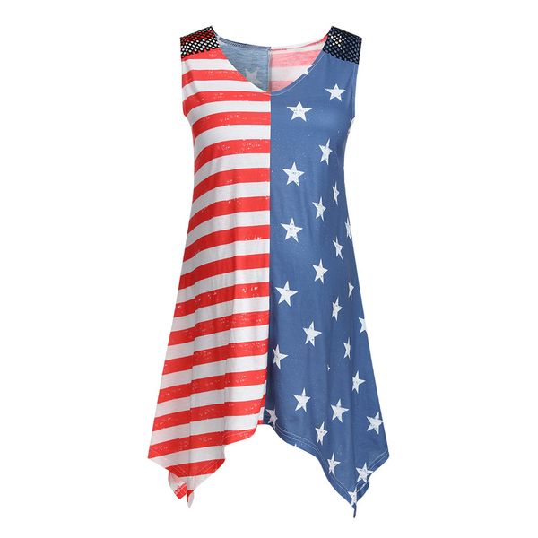 

Summer New Fashion Women Pregnant Maternity Sleeveless Blouse Tops Print Clothes Vest 4th Of July Wholesale Free Ship