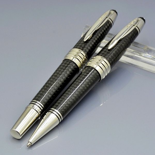 

топ высокое качество джон ф. кеннеди черное углеродное волокно шариковая ручка-роллер шариковая ручка с роскошным jfk carving mark monte bra, Blue;orange