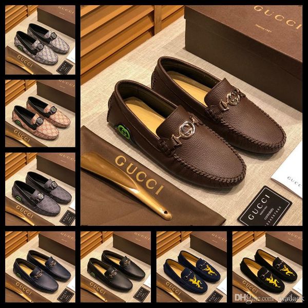 

20ss из натуральной кожи мужской повседневной обуви luxury брендов mens loafers black soft квартира дышащий скольжению на вождения обуви бол