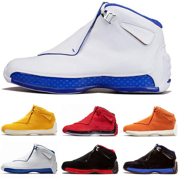 

18 mens 18s basketball shoes royal toro og cool grey red bred royal black blue athletic sports sneakers trainers designer 7-13
