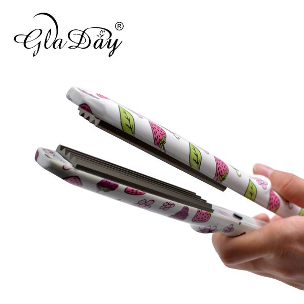 

professional electric hair straightener straightening iron corrugated hair crimper styling tools, Black