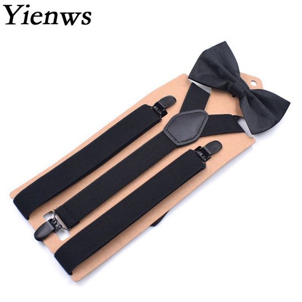 

adulto подтяжка и bow tie set black bowtie скоба для мужчин женщин bow tie подтяжек для tall bretels 110см yia090, Black;white